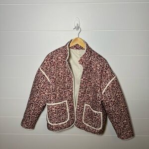 Cropped Floral Quilted Jacket